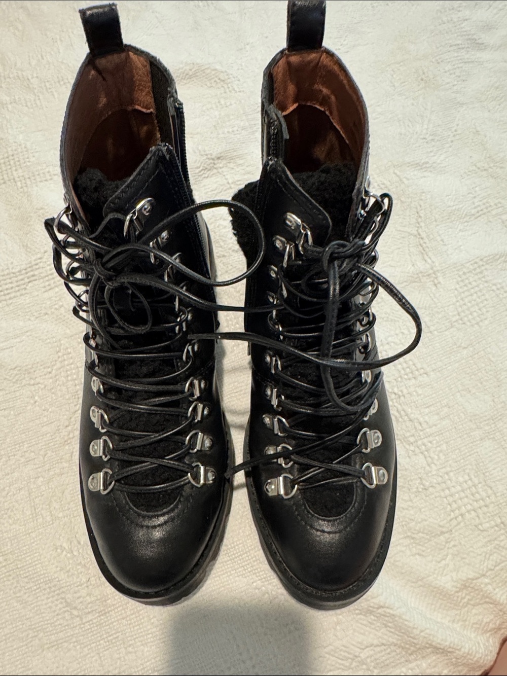 Jeffery Campbell Black Lace-Up Hiker Boots - Women